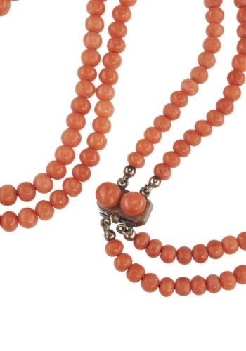 Um 1900 – Antike Korallenkette, Italien – Bild 3