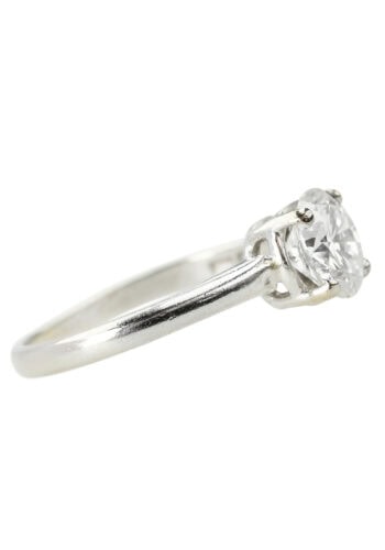 Um 1960 - Diamant Solitär Verlobungsring, inkl. Edelsteingutachten! – Bild 4