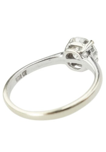 Um 1960 - Diamant Solitär Verlobungsring, inkl. Edelsteingutachten! – Bild 5