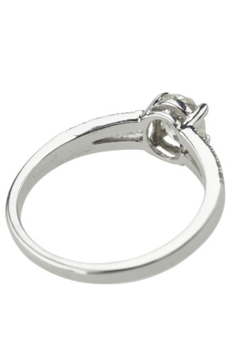 Um 1970 - Vintage-Verlobungsring Solitär, inklusive Edelsteinprüfzertifikat! – Bild 5