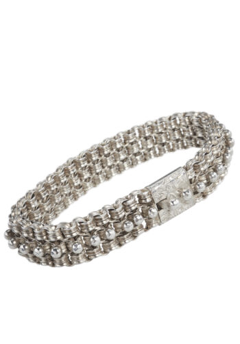 Um 1880 - Choker / 2 Armbänder aus Silber, England – Bild 5