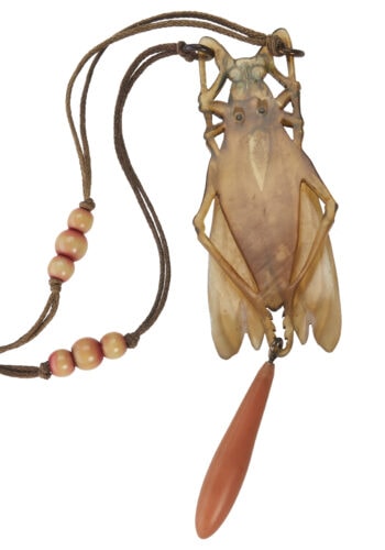 Um 1900 - Horncollier aus dem Art nouveau Paris Frankreich – Bild 4