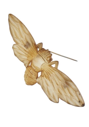 Um 1900 - Hornbrosche "Biene" Jugendstil Frankreich – Bild 3