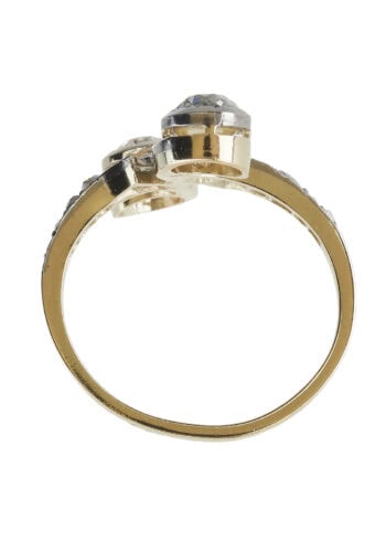 Um 1900 - You+Me Ring aus Wien, inklusive Edelsteingutachten! – Bild 4