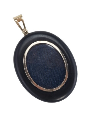 Um 1860 - Onyxmedaillon mit Pietra Dura Intarsie, Viktorianisch – Bild 3