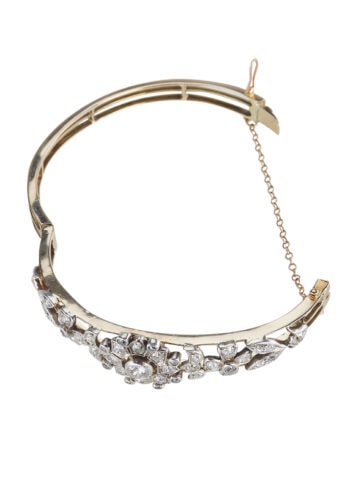 Um 1880 - Diamantarmreif aus Gold, England – Bild 3