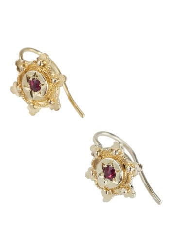 Um 1900 - Viktorianische 15K Goldohrringe – Bild 3