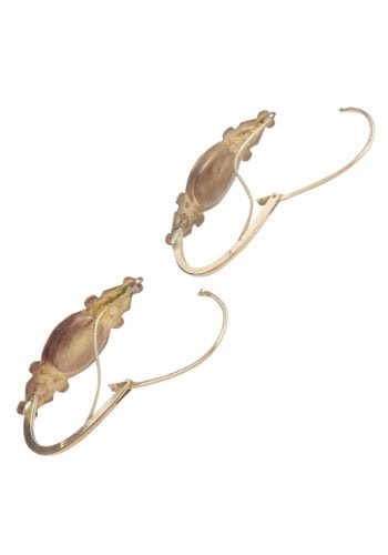 Um 1820 - "Poissardes" Französische Ohrringe mit Emailledekor – Bild 4