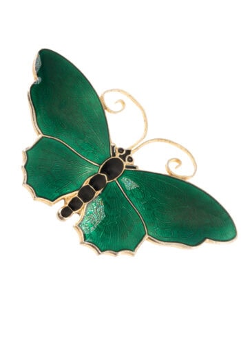 Um 1940 – Norwegische Emaille Brosche „Schmetterling“ – Bild 4
