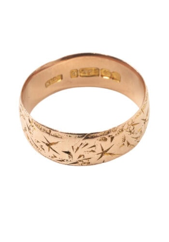 Datiert 1915 – Ehering mit Handgravur – Bild 3