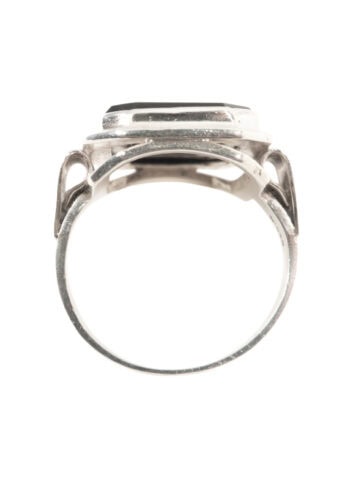 Um 1930 – Art déco Siegelring mit Onyx – Bild 5