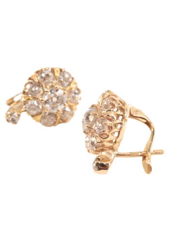 Um 1900 – Ohrring Diamantcluster, Italien – Bild 4