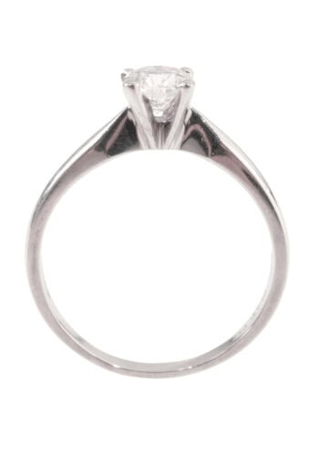 Um 1970 – Platin Verlobungsring mit Diamantsolitaire – Bild 4