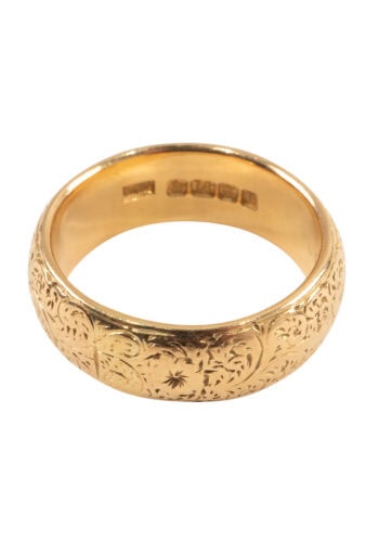 Datiert 1912 – Ehering mit Handgravur – Bild 3