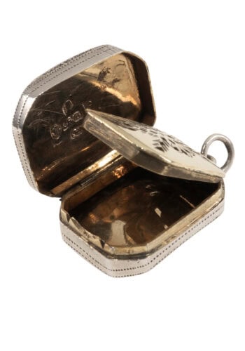 Datiert 1806 – Vinaigrette handgraviert, Birmingham – Bild 3