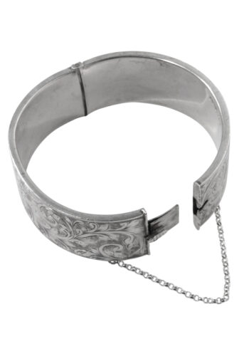 Datiert 1940 – Silberarmreif mit Handgravur – Bild 3