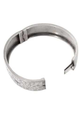 Datiert 1952 – Silberarmreif mit Handgravur – Bild 3