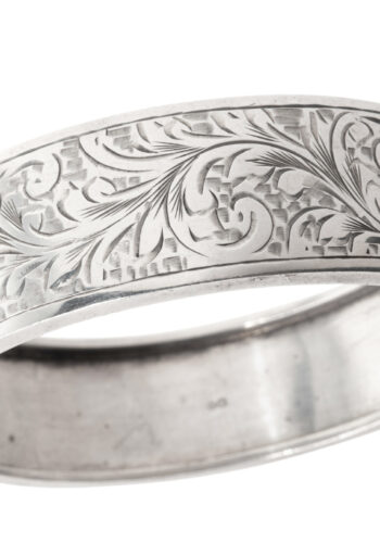 Datiert 1952 – Silberarmreif mit Handgravur – Bild 4