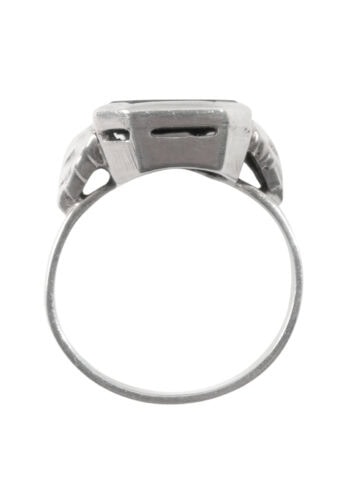 Um 1920 – Art Déco Siegelring mit Onyx – Bild 4