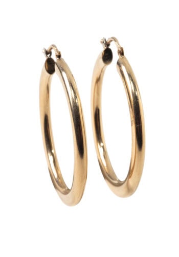 Um 1970 – Goldcreolen Vintage – Bild 4