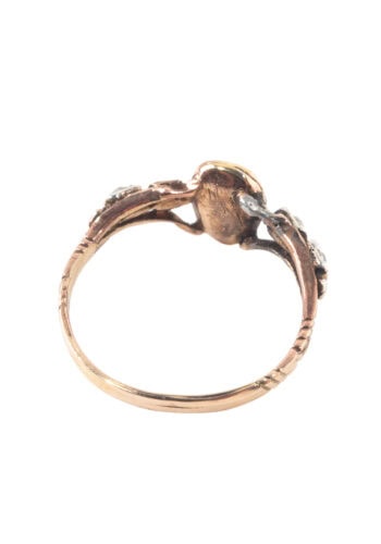 Um 1780 – Georgian Ring mit Diamanten und Granat – Bild 4