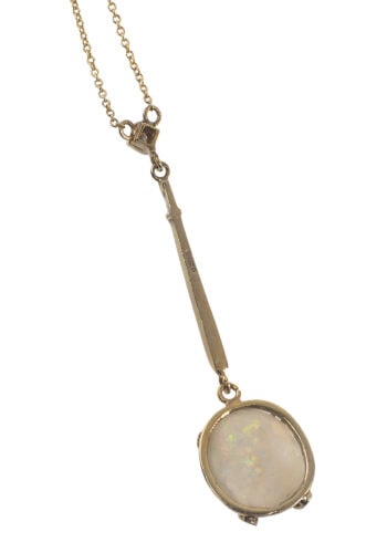 Um 1910 – Opalanhänger mit Diamant – Bild 5