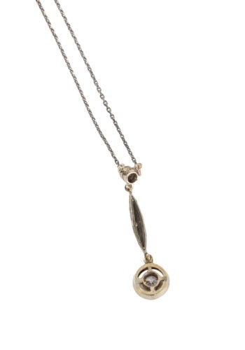 Um 1920 – Art Déco Collier mit Diamanten – Bild 5