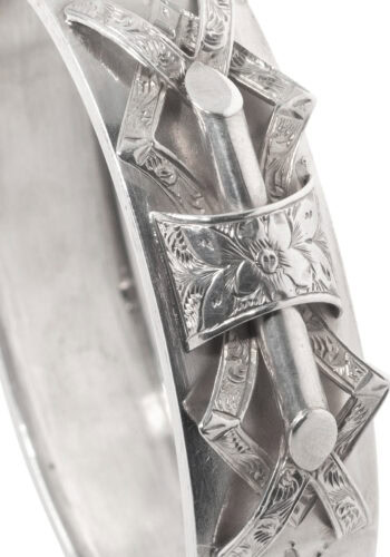 Um 1880 – Viktorianischer Silberarmreif – Bild 4