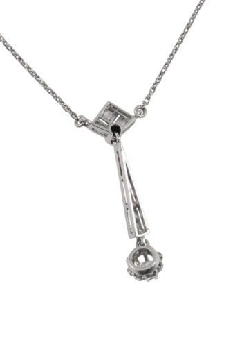 Um 1920 – Art Déco Collier mit Diamanten – Bild 5