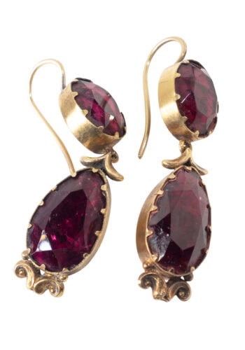Um 1880 – Viktorianische Almandin Ohrringe – Bild 3