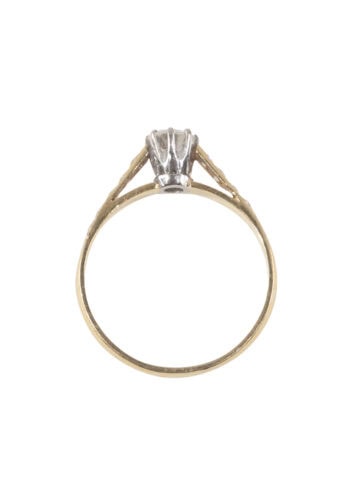 Um 1970 – Vintage Verlobungsring mit Diamantsolitaire – Bild 5