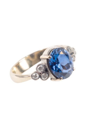 Um 1970 – Vintage Tansanit Ring – Bild 3