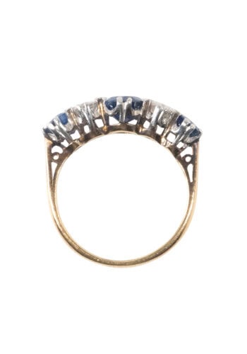 Um 1960 – Saphir Diamantring – Bild 5
