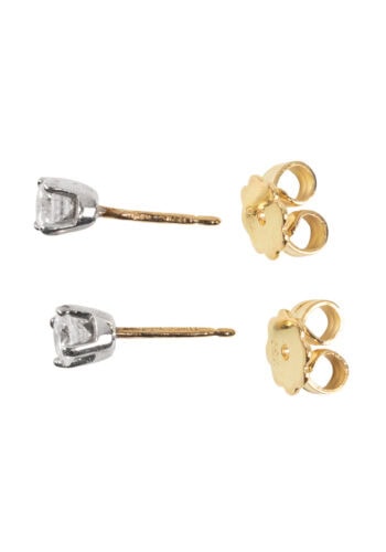 Um 1970 – Vintage Diamantohrstecker – Bild 3