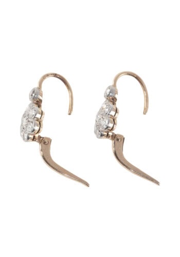 Um 1900 – Österreichische Diamantohrringe – Bild 4