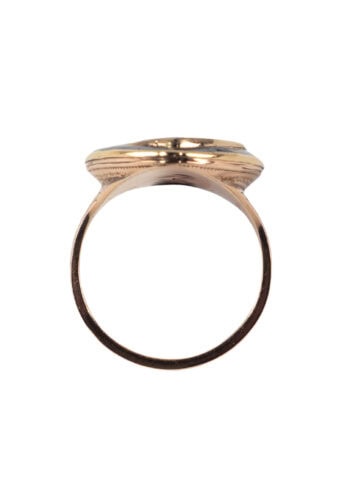 Um 1780 - 18 ct. Gold Ring mit Grisaillemalerei & Emaille, aus dem Georgian England – Bild 5