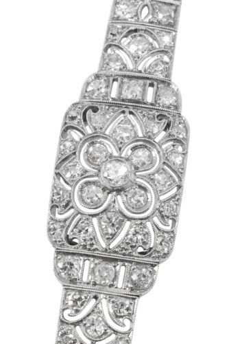 Um 1930 – Art Déco Armband mit Diamanten – Bild 4