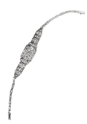 Um 1930 – Art Déco Armband mit Diamanten – Bild 6