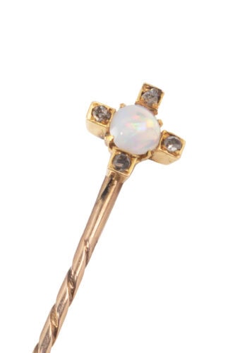 Um 1910 – Krawattennadel mit Opal und Diamanten – Bild 3