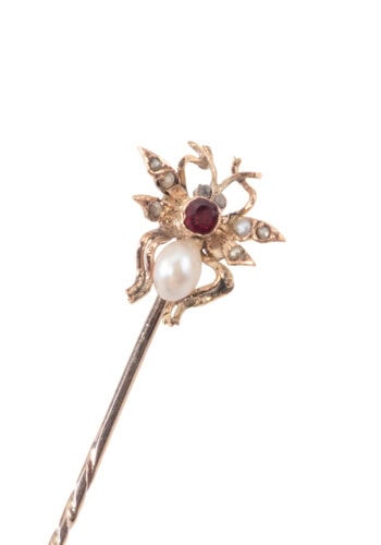 Um 1900 – Krawattennadel mit Fliege – Bild 3