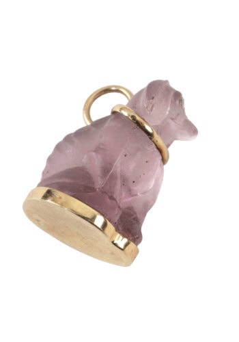 Um 1900 - Jugendstil Dackel Anhänger – Bild 3