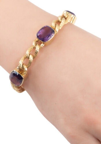 Um 1950 – Vintage Amethyst Armband – Bild 3