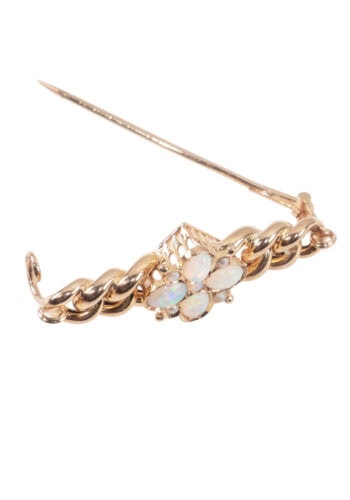 Um 1900 – Jugendstilbrosche mit Opalen – Bild 3