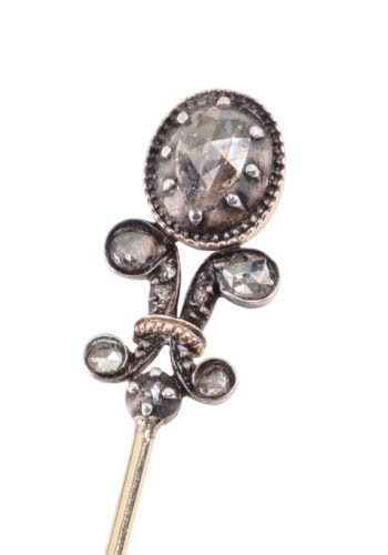 Um 1820 – Krawattennadel mit Diamanten – Bild 3