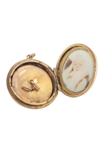 Um 1910 – Medaillon mit Türkisen – Bild 3