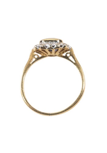 Datiert 1988 – Vintage Ring mit Diamanten und Saphir – Bild 5