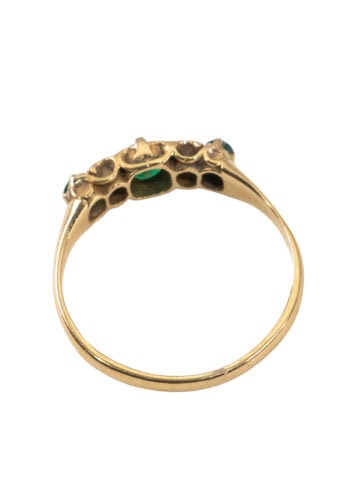 Um 1910 – Edwardian Smaragdring – Bild 4