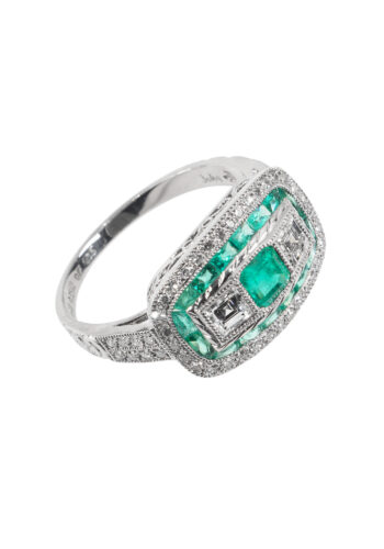 Um 1980 – Vintage Smaragdring – Bild 3