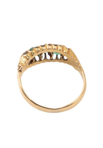 Datiert 1904 – Ring mit Diamanten und Smaragd – Bild 4