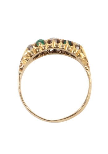 Datiert 1904 – Ring mit Diamanten und Smaragd – Bild 5